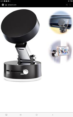 Vacuum magnetic suction phone mount holder for car gym mirror (40)