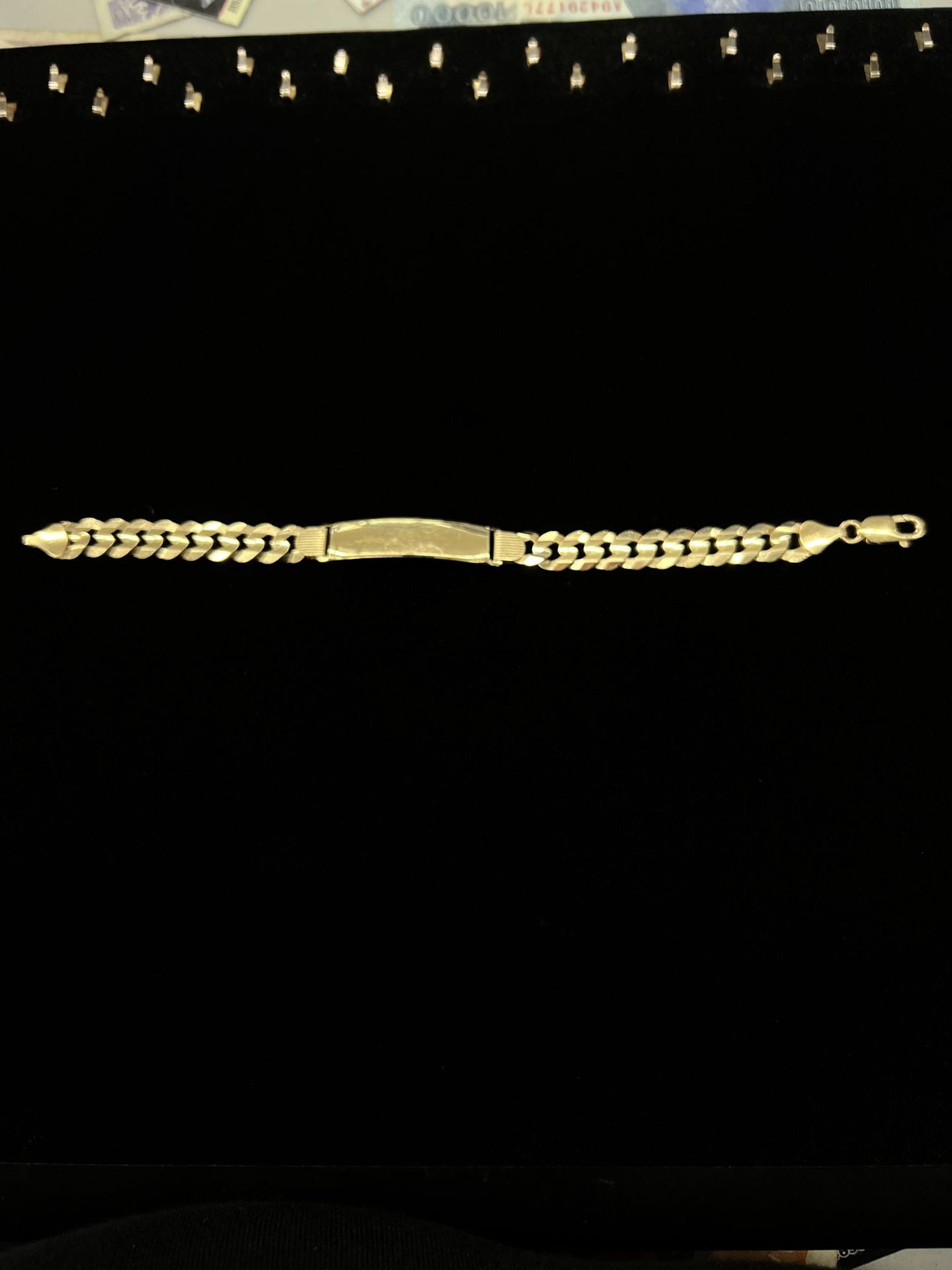$2100 Yellow Gold Cuban ID Link Bracelet