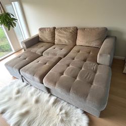 Beige Sleeper Sectional 