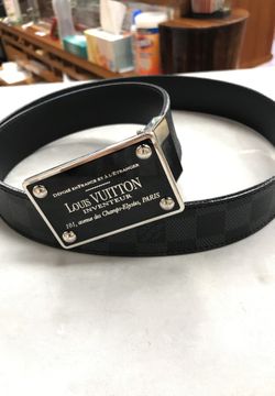 Louis Vuitton belt, Damier Graphite, 34” authentic for Sale in San Jose, CA  - OfferUp