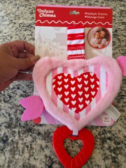 Deluxe Chime Heart Teether/Baby Toy