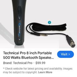 Technical Pro 8" Wired Microphone
