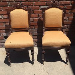 Pair Of 19th Century Victorian Style Dinningchairs 