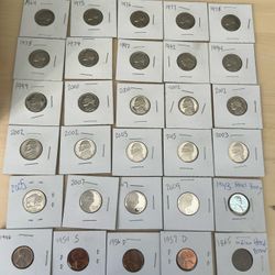 Coin Collection: Proof Nickels, Indian Head, & Wheat Pennies