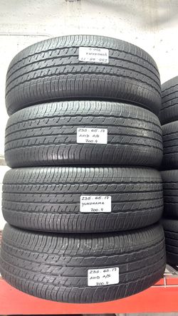 Set of 4 Used Tires P235/65R17 YOKOHAMA GEOLANDER A/S 235/65R17 ALL SEASON TOURING 235 65 17