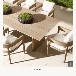 RH Balmain Teak Outdoor Dining Table