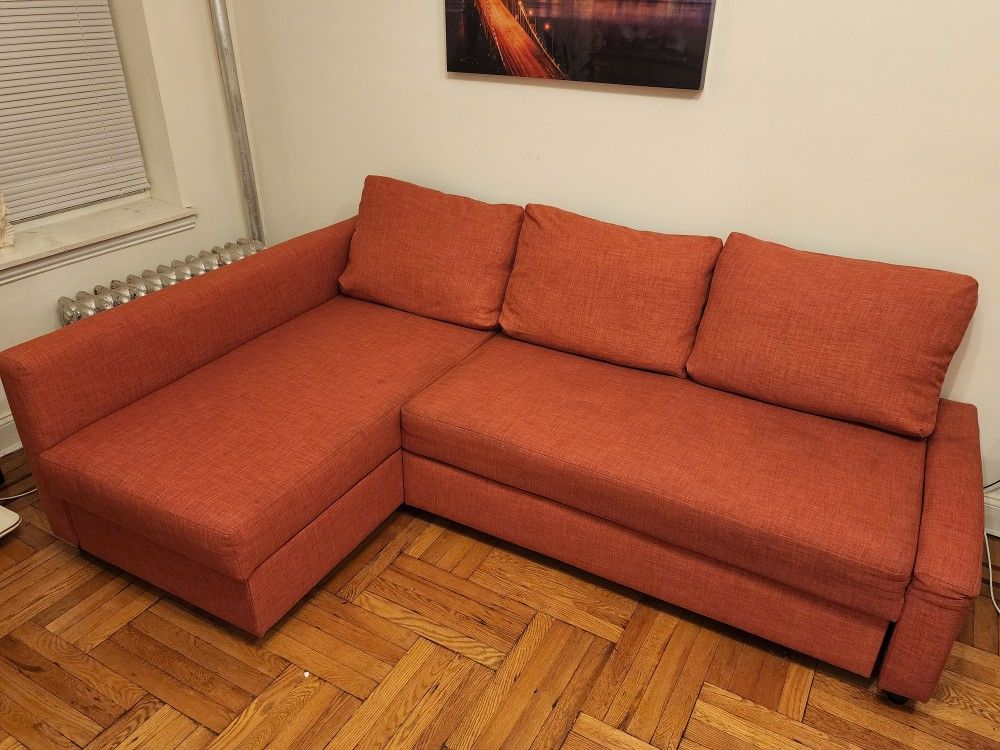IKEA FRIHETEN Sleeper sectional, 3 seat w/storage