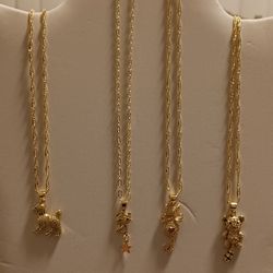 Bellos Sets De 2 Piezas Oro Laminado 
