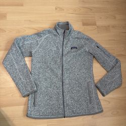 Patagonia Women's sz L Better Sweater Full-Zip Jacket Fleece 25542 Smokey Gray