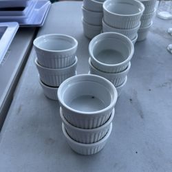 Small and Large Ramekins and various Decorative Vases