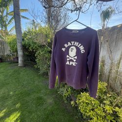 Pre Owed Pirate Bape Cross Bones Crewneck 