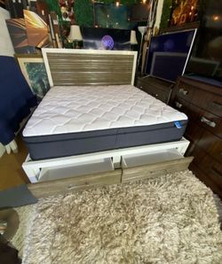 King bed Frame and mattress