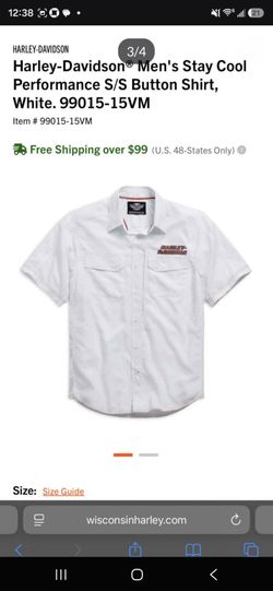 Harley Davidson Button Up Short Sleeve Size Large