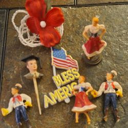 Vintage cake toppers.