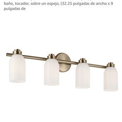 Kichler 4-Light Bathroom Vanity Light – Champagne Bronze – Brand New