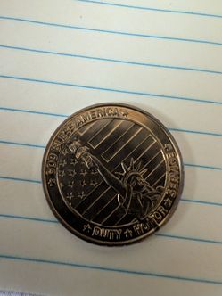 USA God Bless America Patriotic Challenge Medal 2001