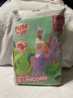 Puff Me Up Inflatable Ride-On Unicorn Costume