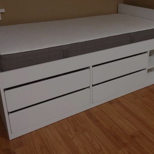 Twin Size New  IKEA SKÏAT BED (WHITE)