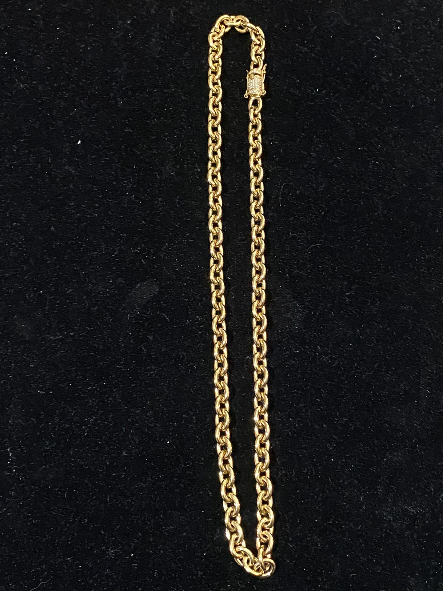 Brand new 3.16 stainless steel 14k gold plated chain 24” length by 8mm wide