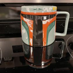 Disney Store Star Wars Boba Fett Helmet Coffee Mug Cup
