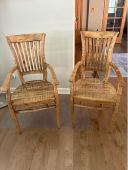 Chairs, high back wood