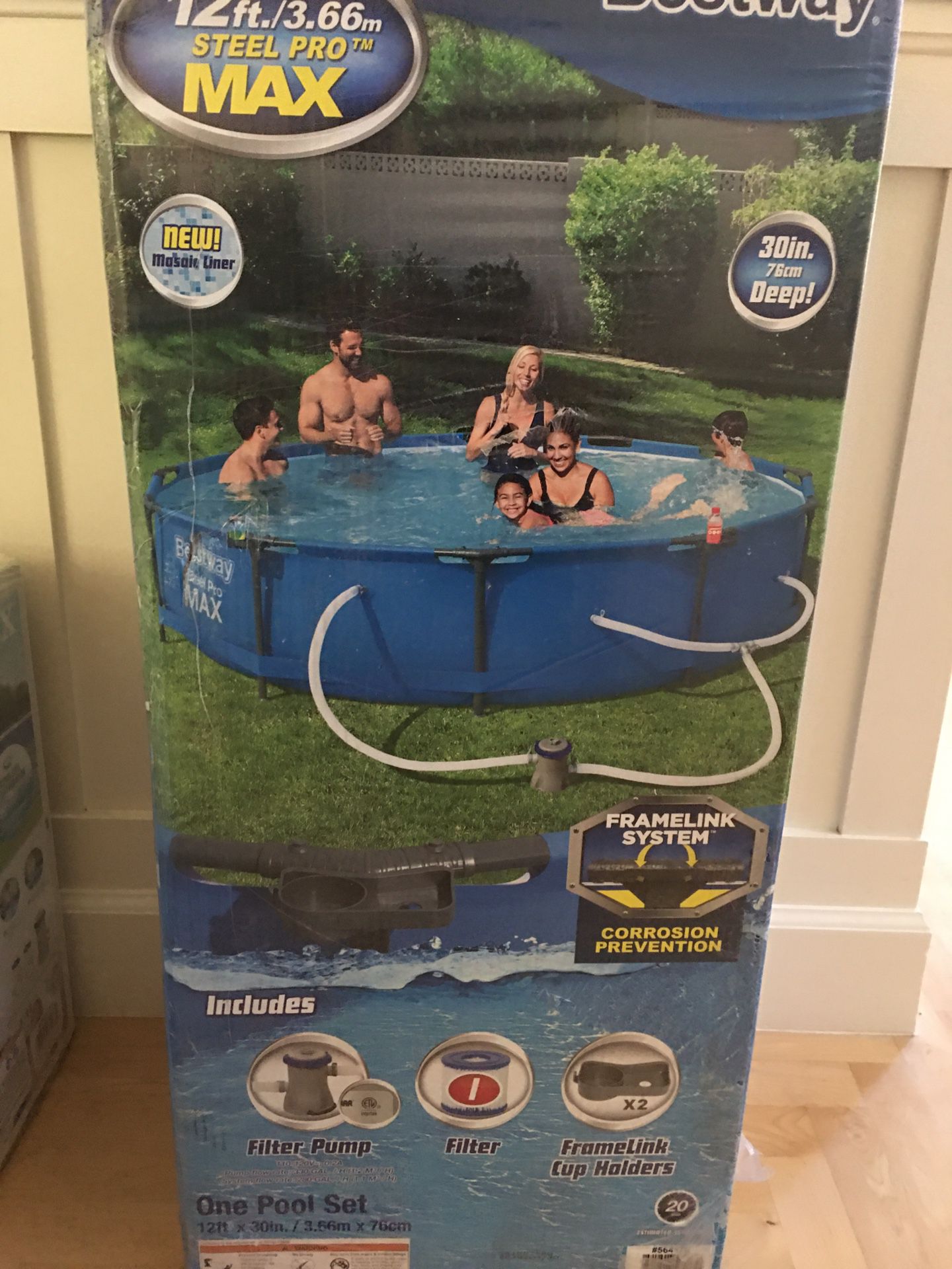 *IN HAND* Bestway Steel Pro Max 12’ x 30” Above Ground Swimming Pool w/ Pump