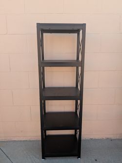 Black Metal 5-Tier Shelving Unit