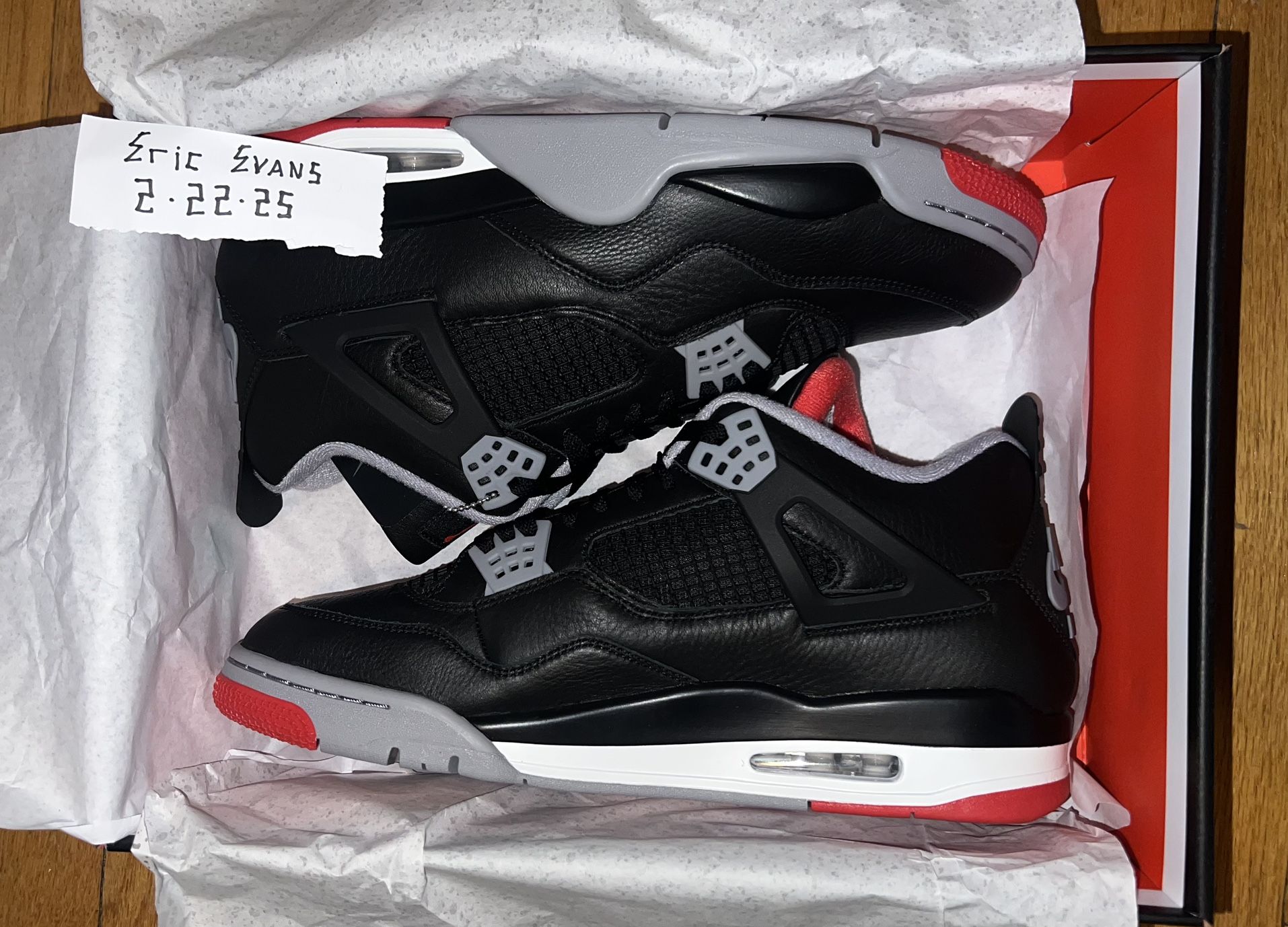 Jordan Retro 4 “Bred Reimagined” Size 13