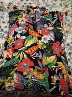 Tropical Floral Print Sleeveless dress