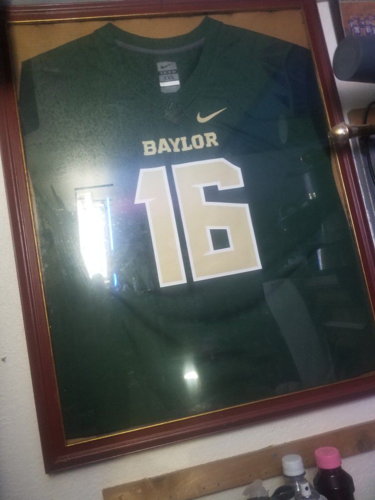 Baylor # 16 Jersey Framed