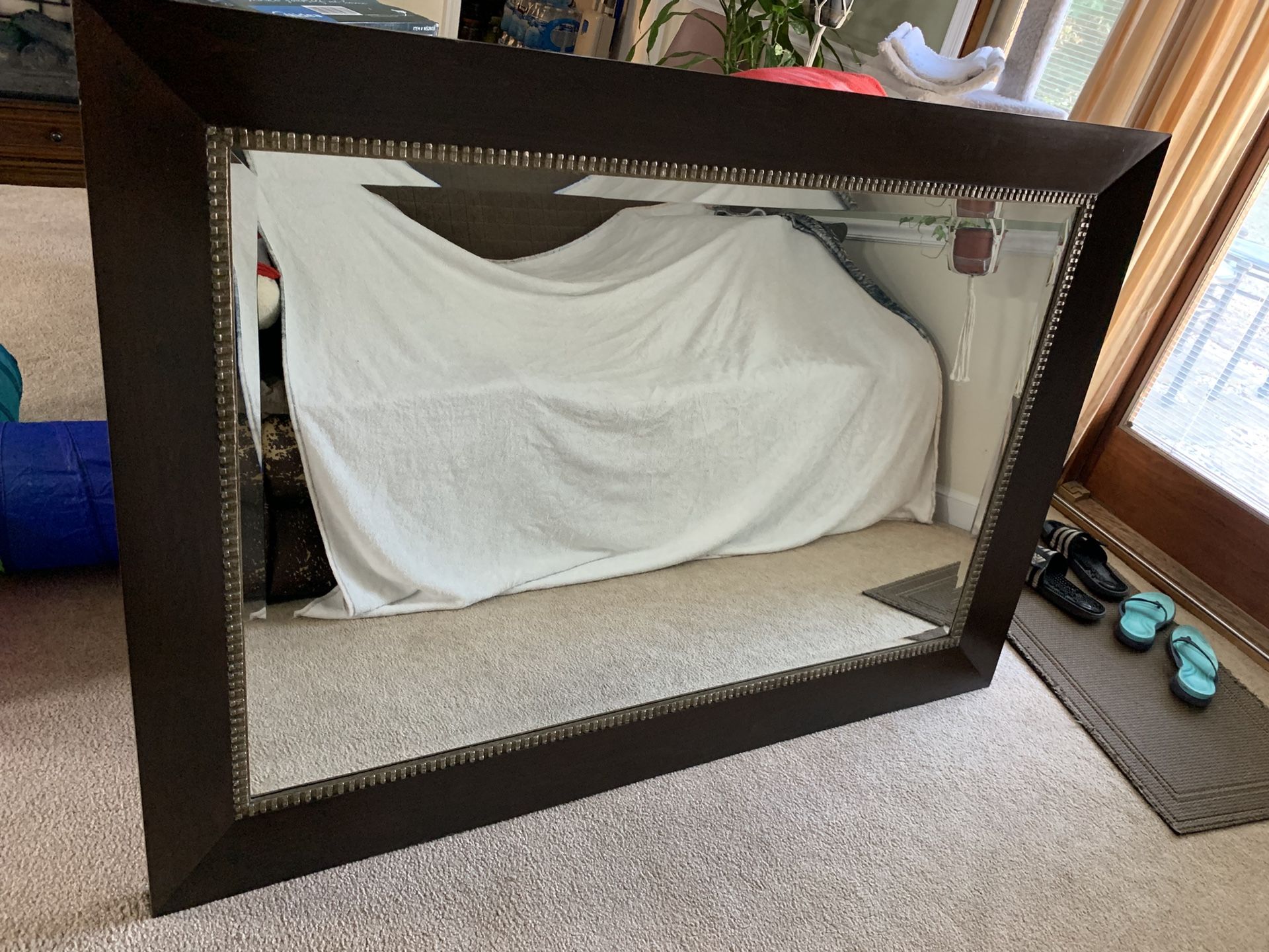 Large Beautiful Wood Framed Mirror
