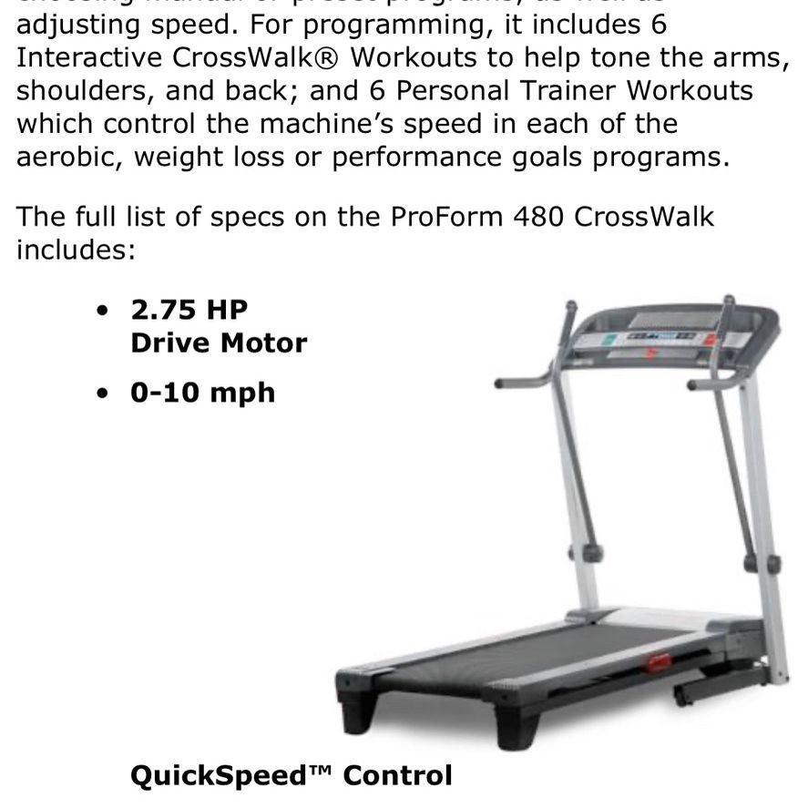 Nordictrack Proform 480 Pi Review Proform 480 Proform 480 Pi Review Pro  Form 635CW Treadmill
