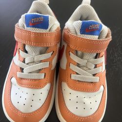 8 C Nike Court Borough Low 2 'Sail Hot Curry' Toddler Good Conditions  Unisex