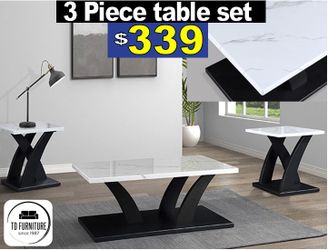3 Pc Coffe table Set + 2 end tables 