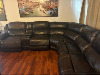 Leather sectional