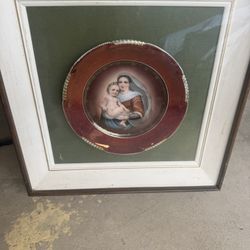 Royal Vienna Porcelain Plate In A Picture Frame 