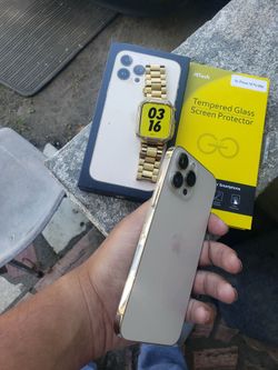 Brand New Conditions Paid off the $1000! Now is unlocked & Paid off Gold Edition Iphone 13 Pro Max 256GB $420! Firm the gold watch is $300! More. $700