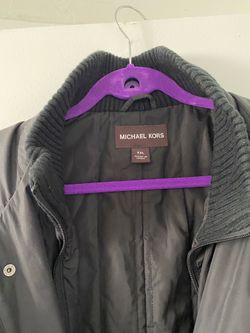 black Michael Kors women's jacket with a ribbed collar, XXL