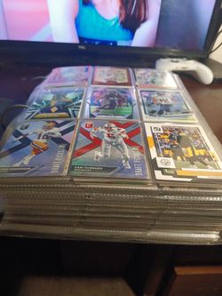 Binder pull the football cards