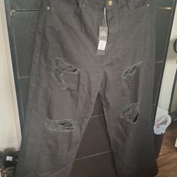 Fashionnova- whatever you say ripped wide leg  