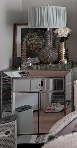 Beautiful Mirrored mini Chest/tall night stand