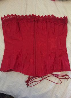 Fredericks of Hollywood red corset
