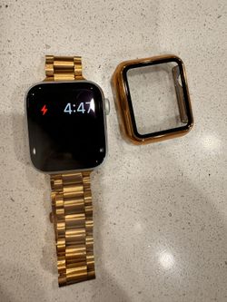 apple watch series 4 silver with gold band