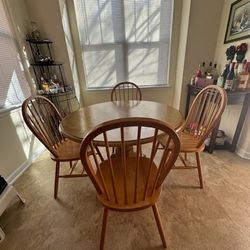 Wooden Chairs and Table 