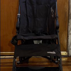 Convenience Baby Stroller in Black, Lightweight & Compact Umbrella Stroller, Easy one-Hand fold Travel Stroller, Lockable Rear Wheels 