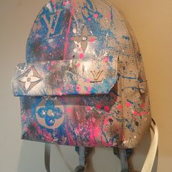 Paint Splattered Custom LOUIS VUITTON BACKPACK 