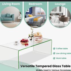 Glass coffee table
