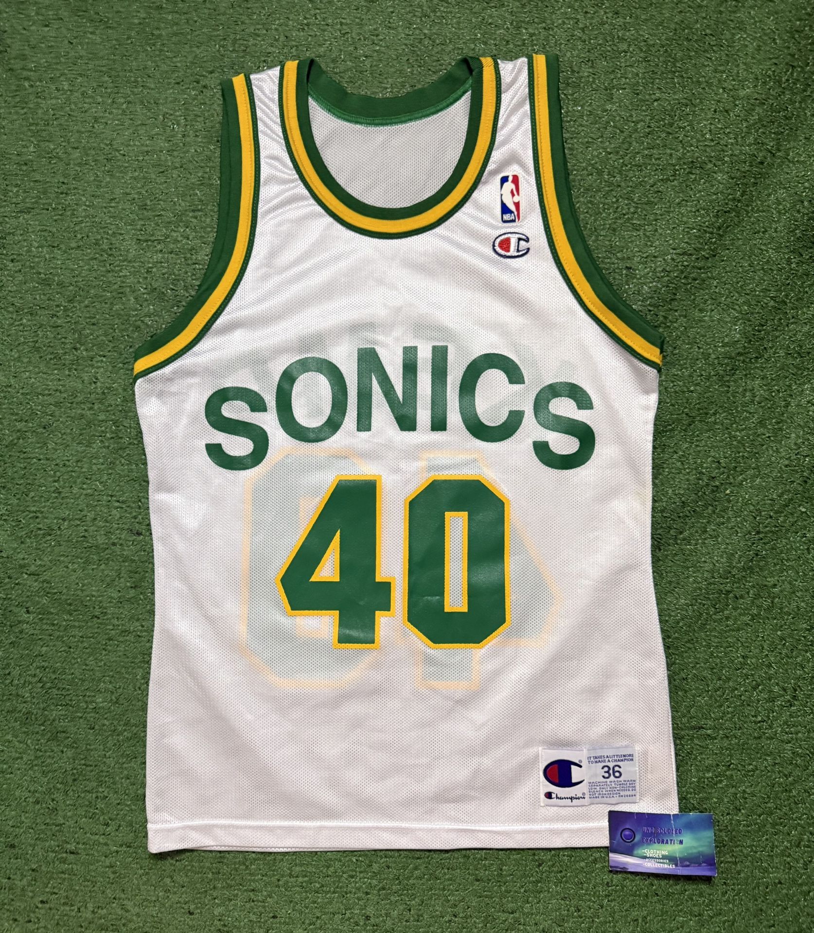 Vintage Shawn Kemp SuperSonics Jersey Champion Small