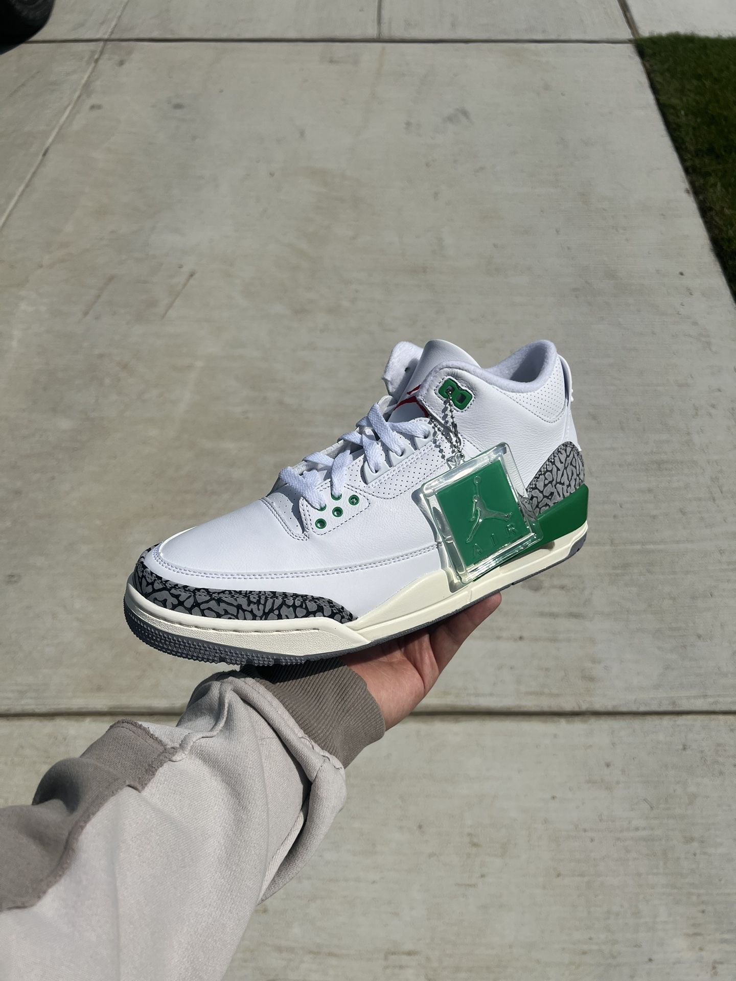 Air jordan 3 outlet chlorophyll on feet