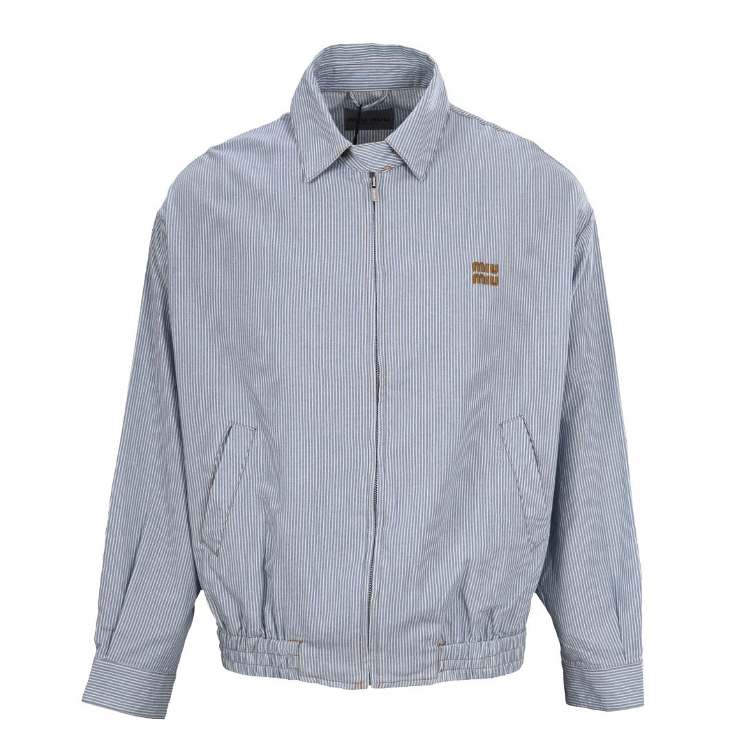 Miu Miu Vertical Striped Jacket Coat